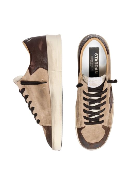 Sneakers Stardan in pelle scamosciata con dettaglio stella Golden Goose | GMF00128.F008514.81868BEIGE/BROWN/WHITE